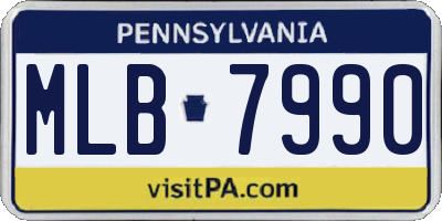 PA license plate MLB7990
