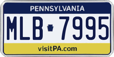 PA license plate MLB7995