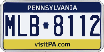 PA license plate MLB8112