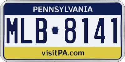 PA license plate MLB8141