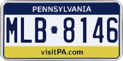 PA license plate MLB8146