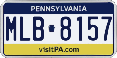 PA license plate MLB8157