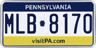 PA license plate MLB8170