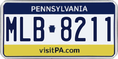 PA license plate MLB8211