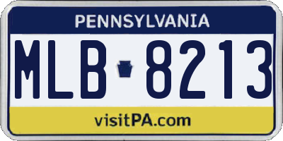 PA license plate MLB8213