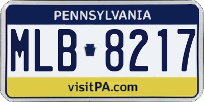 PA license plate MLB8217