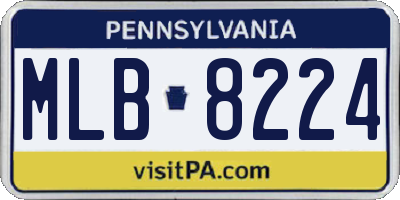 PA license plate MLB8224