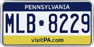 PA license plate MLB8229