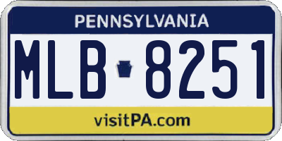 PA license plate MLB8251