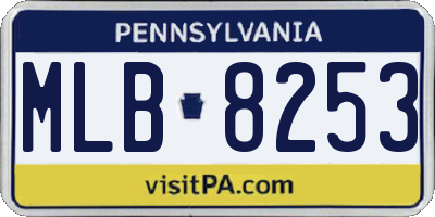 PA license plate MLB8253