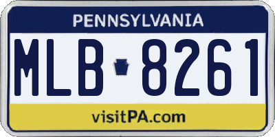 PA license plate MLB8261