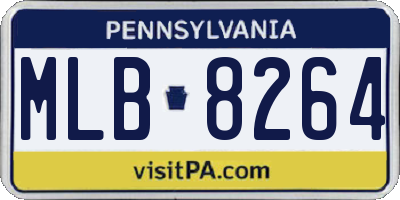 PA license plate MLB8264
