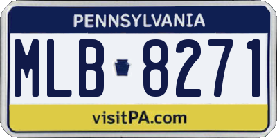 PA license plate MLB8271