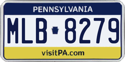PA license plate MLB8279