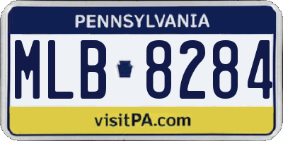 PA license plate MLB8284