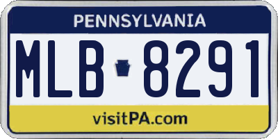 PA license plate MLB8291