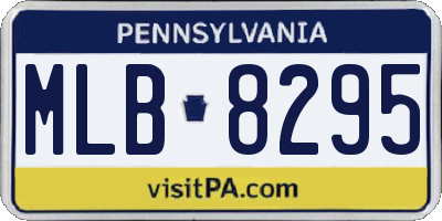 PA license plate MLB8295