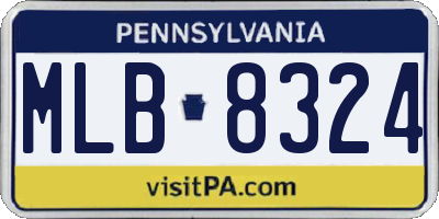 PA license plate MLB8324
