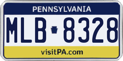 PA license plate MLB8328