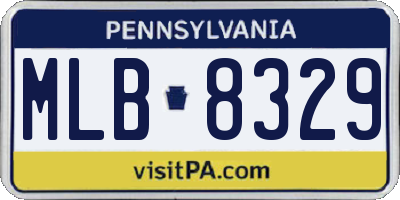 PA license plate MLB8329