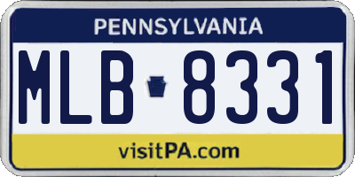 PA license plate MLB8331