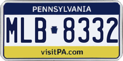 PA license plate MLB8332