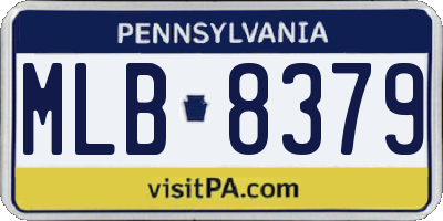 PA license plate MLB8379