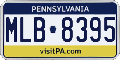 PA license plate MLB8395