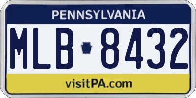 PA license plate MLB8432