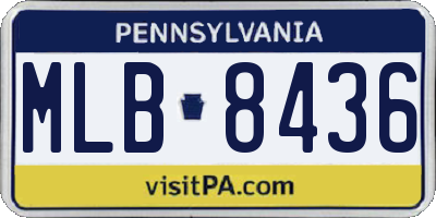 PA license plate MLB8436