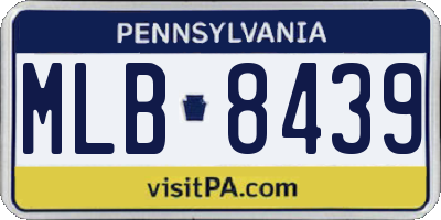 PA license plate MLB8439