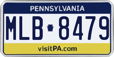 PA license plate MLB8479