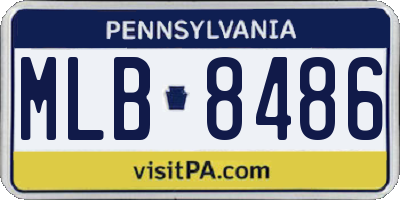 PA license plate MLB8486