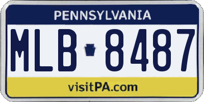 PA license plate MLB8487