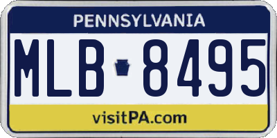 PA license plate MLB8495