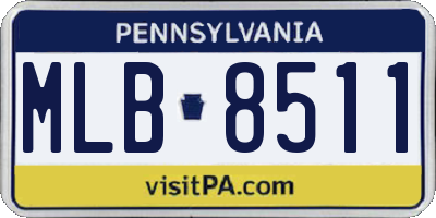 PA license plate MLB8511