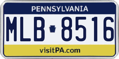 PA license plate MLB8516