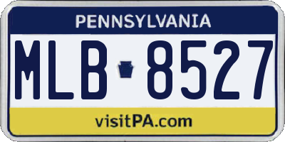 PA license plate MLB8527