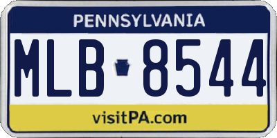 PA license plate MLB8544