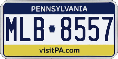 PA license plate MLB8557
