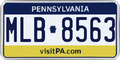 PA license plate MLB8563