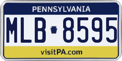PA license plate MLB8595