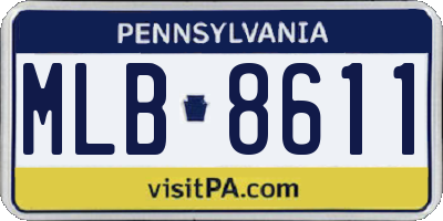 PA license plate MLB8611