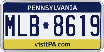 PA license plate MLB8619