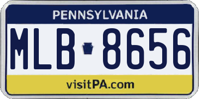 PA license plate MLB8656