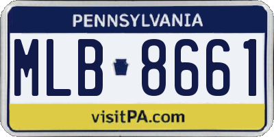 PA license plate MLB8661