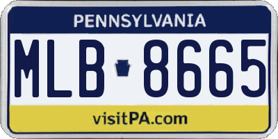 PA license plate MLB8665