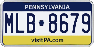 PA license plate MLB8679