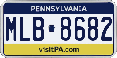 PA license plate MLB8682