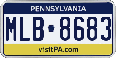 PA license plate MLB8683